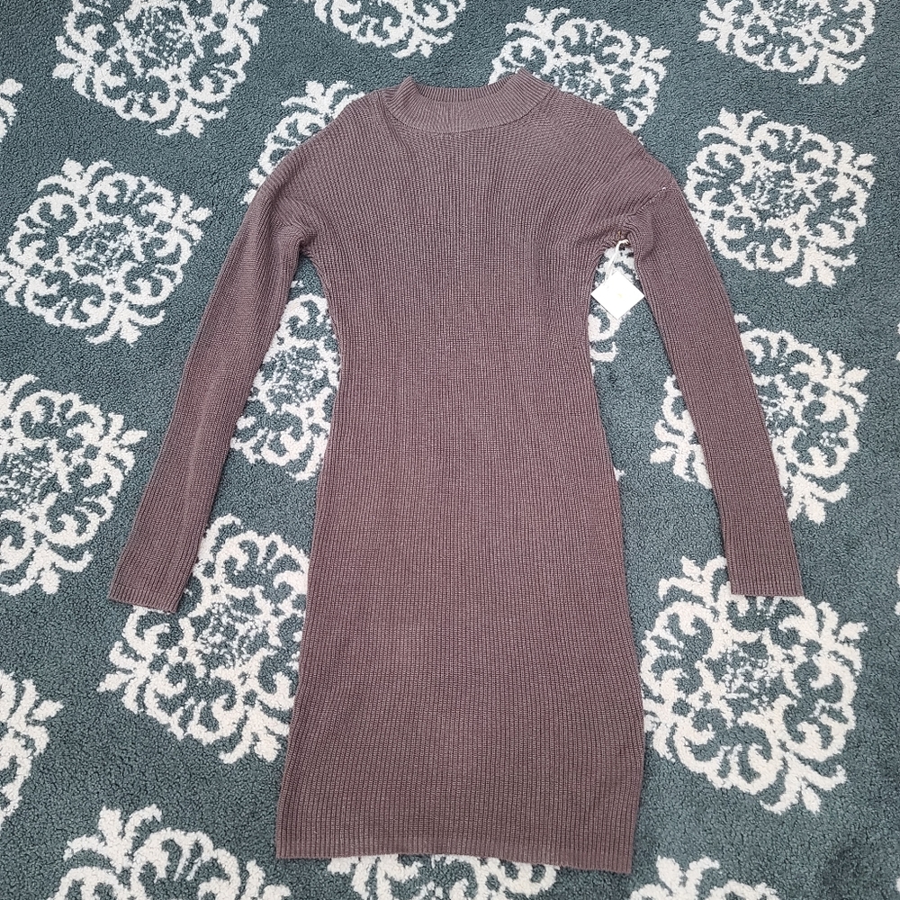 Ruby Moon Mock Neck Sweater Dress Womens M